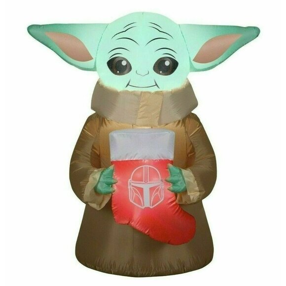Star Wars Mandalorian The Child Christmas Light Up 4.5 ft Airblown Inflatable - Picture 3 of 8